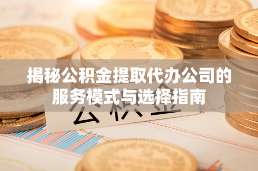 伸港揭秘公积金提取代办公司的服务模式与选择指南
